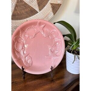 Coastal Beach Home Decor Retro Shell Ceramic Platter Dennis East International